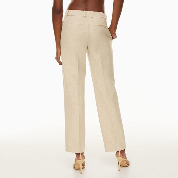 Last Chance! New Aritzia Command 100% Wool Straight Trouser Beige 4 $168 - Picture 3 of 10